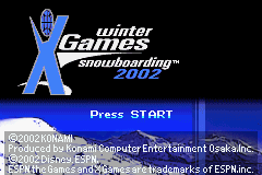 ESPN Winter X-Games Snowboarding 2002 Title Screen
